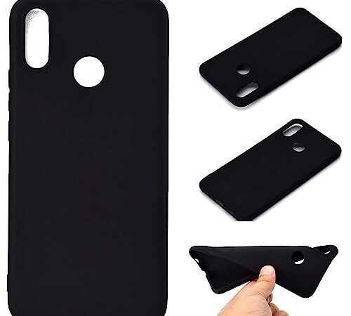 compatibile per HUAWEI Honor VIEW 10 LITE/Honor 8X JSN-AL00 JSN-AL00a JSN-TL00 JSN-L21 CUSTODIA COVER protezione matte GEL SILICONE SLIM TPU + PELLICOLA VETRO TEMPERATO (nero)