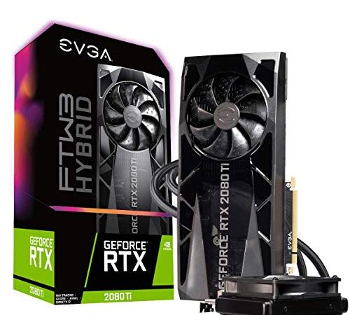 EVGA GeForce RTX 2080 TI FTW3 ULTRA HYBRID GAMING, 11G-P4-2484-KR, 11GB GDDR6, RGB LED Logo, iCX2 Technology, Metal Backplate