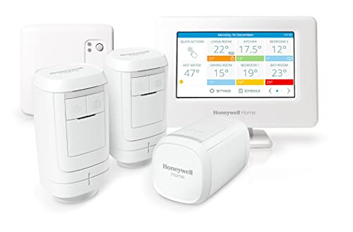 Honeywell Home THR99C3013 Evohome Termostato Wi-Fi Smart con Modulo Relè, Controllo della Caldaia e 3 Teste Termostatiche Wireless