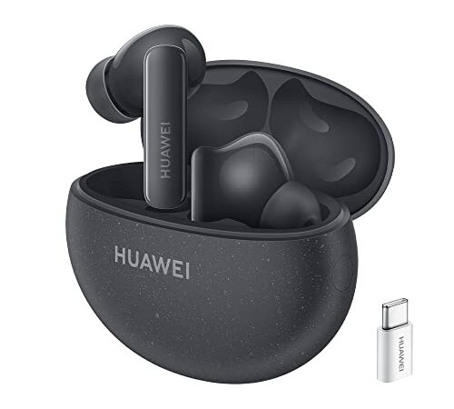 HUAWEI FreeBuds 5i, iOS, Android e Windows, Cuffie Bluetooth 5.2 Wireless, Audio Hi-Res, 3 modalità ANC, Fino a 28 ore di autonomia, Comandi touch, IP54, Connessione a 2 dispositivi, Nero + AP52