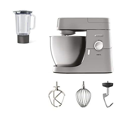 Kenwood KVL4110S Impastatrice Planetaria con Frullatore Chef, 1200 W, 6.7 Litri, Silver