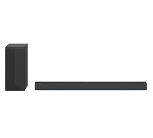 LG S65Q Soundbar TV 420W, 3.1 Canali con Subwoofer Wireless, Audio Meridian Horizon, DTS Virtual:X, AI Sound Pro, Audio ad Alta Risoluzione, Bluetooth, Ingresso Ottico, HDMI in/out