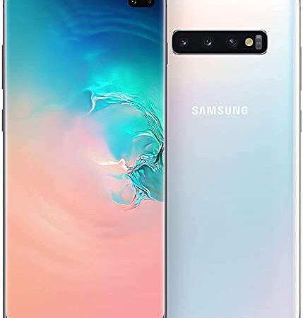 Samsung Galaxy S10+ Smartphone, 128GB, Display 6.4", Dual SIM, Bianco (Prism White) [Altra Versione Europea]