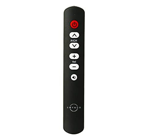 SWYNGO Telecomando TV per anziani o bambini Compatibile con LG, Samsung e Sony (preconfigurato) - Telecomando universale TV, DVD, TDT. con modalità di apprendimento per qualsiasi marca e modello