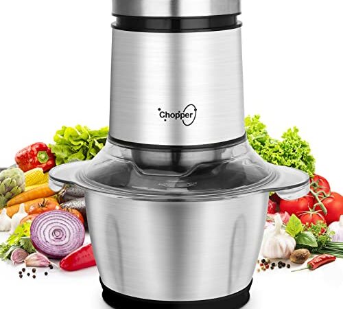 Tritatutto da Cucina 1,2 L Elettrico Mixer Cucina 400w Frullatore Tritatutto Multifunzione con 4 Lame Robot da Cucina Frullatore Elettrico Frullatori e Impastatrici in Acciaio Inossidabile