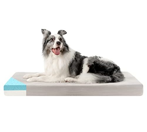 ZENAPOKI Cuccia Cane - L - Ortopedico, Cuccia per Le articolazioni - Cuscino Cane Memory Foam, Cuccia per Cani Rivestimento esterno lavabile, 86x60x9cm