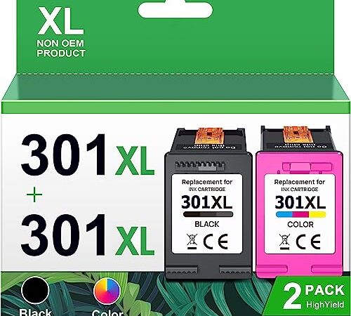 301XL Cartuccia d'inchiostro Sostituzione per Cartucce Stampante HP 301 XL HP301 Nero e Colore Compatibile per Envy 4500 5530 5532 Deskjet 1010 1510 2050 2540 3050 OfficeJet 2620 2622 46302 4504 4630