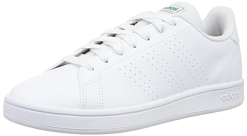 adidas Advantage, Scarpe da Tennis Uomo, Bianco Ftwwht Ftwwht Green, 43 1/3 EU