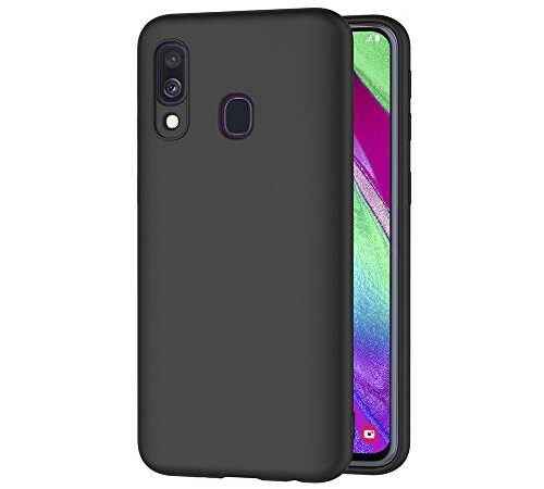 AICEK Cover per Samsung Galaxy A40, Cover Samsung Galaxy A40 Nero Silicone Case Molle di TPU Sottile Custodia per Samsung Galaxy A40 (5.9 Pollici)