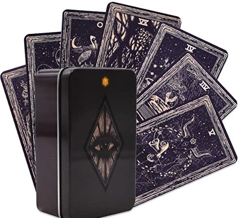 BSNRDX Light Visions Tarot Carte tarocchi classiche impermeabile squisita scatola Tarocchi per Principianti Carta Da Gioco Da Tavolo Divinazione Del Destino opere d'arte