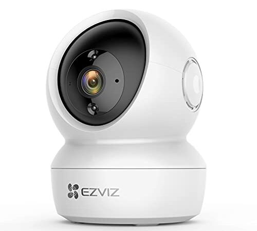 EZVIZ C6N Telecamera Wi-Fi Interno 2K Motorizzata a 360°, Videocamera Sorveglianza per Animali e Bambini con Visione Notturna, Tracciamento del Movimento e Audio Bi-direzionale