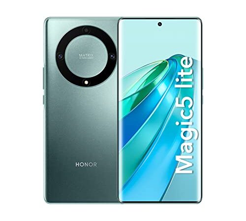 HONOR magic5 lite 8+256GB smart phone 5100mah batteria 120Hz OLED curva display, 40W ricarica veloce 5G telefono cellulare verde NFC