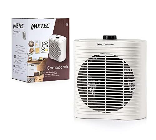 Imetec Compact Air, Termoventilatore piccolo e potente, Stufetta Elettrica, 2000 W, maniglia integrata, temperatura regolabile, funzione antigelo, dispositivo di protezione dai surriscaldamenti