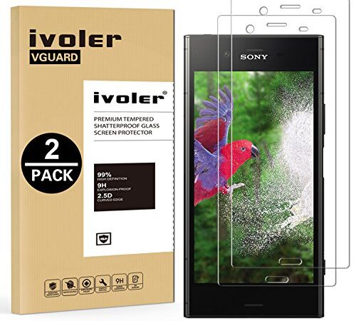 iVoler [2 Pack] Pellicola Vetro Temperato per Sony Xperia XZ1, Pellicola Protettiva, Protezione per Schermo