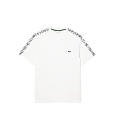 Lacoste TH5071 T-Shirt e Camicia a Collo Alto, White, L Uomini