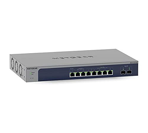 NETGEAR Switch Smart Managed Pro 10 porte Multi-Gigabit/10G Ethernet (MS510TXM) - con 8 porte Multi-gig, 2 SFP+ 10G, Insight Cloud Management, montaggio su desktop/rack, assistenza a vita ProSAFE