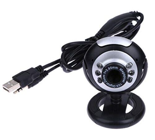 sdfghzsedfgsdfg Videocamera Usb Sei Luci Visione Notturna Senza Guida Clip Della Macchina Fotografica Del Computer Webcam con MIC per PC Laptop Camera