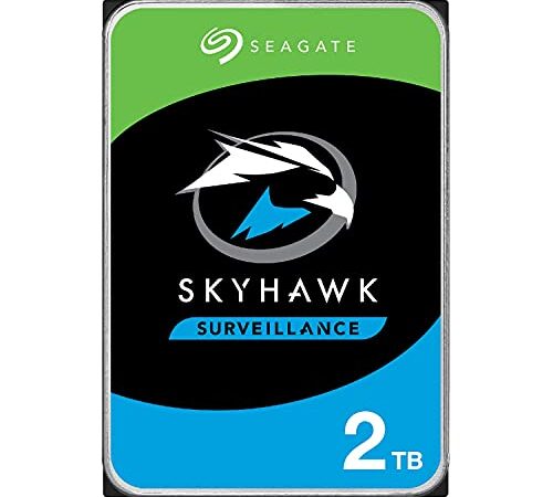 Seagate SkyHawk, 2 TB, Hard Disk Interno per Applicazioni Video, Unità SATA 6 GBit/s, 3.5", Cache 64 MB, 3 Anni servizi Rescue in-house, Pacchetto di Facile Apertura (ST2000VXZ08), Amazon Exclsusivo