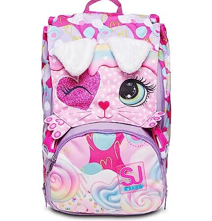 SJ Gang Zaino Scuola Estensibile, Rosa, HEART LOLLY, Zaino Doppio Scomparto con Orecchie Sollevabili, Scuola & Tempo libero, Bambine e Ragazze