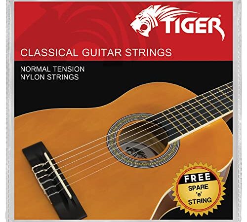 TIGER Corde per Chitarra Classica, Tensione Normale Corde In Nylon, Anti Ruggine