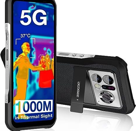 DOOGEE V20PRO[2023] 5G Rugged Smartphone 20GB+256GB, Termica, Telefono Robusto, 64MP AI Fotocamera 24MP Visione Notturna, 6.43'' AMOLED FHD+, 6000mAh Android 12 Telefono Cellulare IP68 NFC/GPS