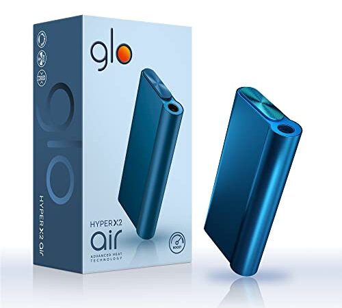 glo HYPER AIR, Dispositivo che Riscalda il Tabacco, L'alternativa alla Sigaretta, il dispositivo glo più compatto, l'ultima generazione di dispositivi glo, 2023, Colore Blu mare