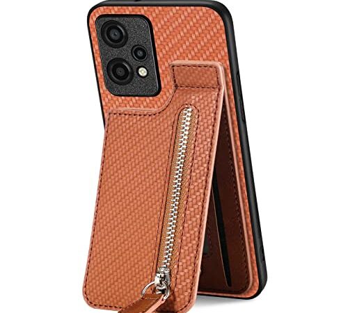 LEMAXELERS Custodia OnePlus Nord CE 2 Lite 5G Cover Portafoglio, OnePlus Nord CE 2 Lite 5G Custodia Flip PU Pelle Wallet Shock-Absorption Magnetica Supporto Protettiva Leather Flip Cover,SD XW Brown