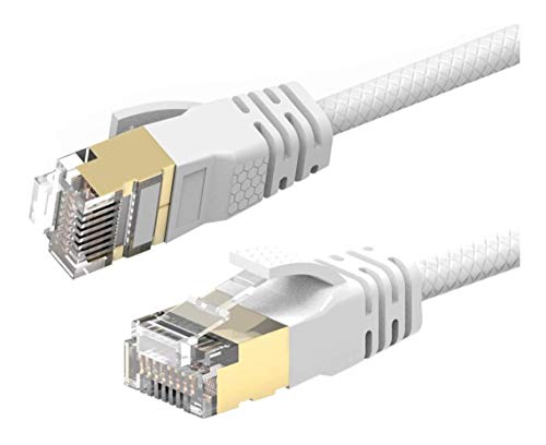Reulin 1M Cat 7A - Ultra Sottile - Gigabit Cavo di Rete Ethernet Velocità fino a 40G-1000 MHz Compatibile con Cat5 Cat5e Cat6 Cat6a Cat7 Cat7A+ Switch Modem Router Per Reti ad Alta Velocità