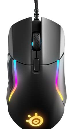 SteelSeries Rival 5 - Mouse da gioco, FPS, MOBA, MMO, Battle Royale, sensore ottico TrueMove Air da 18.000 CPI, 9 pulsanti programmabili, peso competitivo 85 g, nero