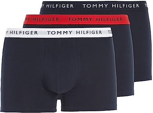 Tommy Hilfiger Pantaloncino Boxer Uomo Confezione da 3 Intimo, Multicolore (Desert Sky/White/Primary Red), L